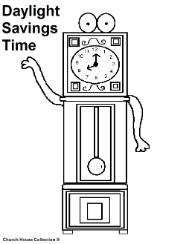 Daylight Savings Time Coloring Pages